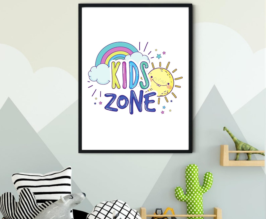 Kid Study Zone Sign Kid Zone Sign Play Room Art Classroom Art - Etsy