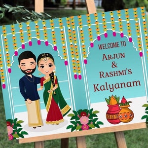 Telugu Wedding Welcome Sign as Telugu Wedding Signages South -  Norway