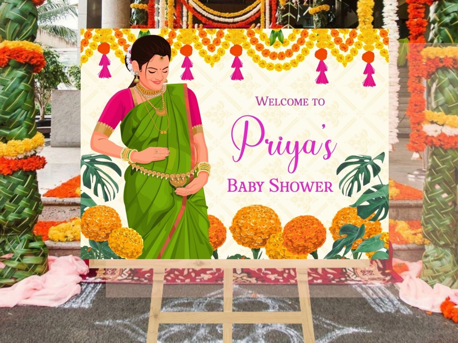 Godh Bharai Decoration Ideas Baby Shower Decoration Set Pink Blue
