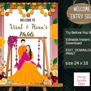 Couple Haldi signs, Pithi signs Couple, Haldi Welcome Signs & Indian Haldi Signs for Haldi Ceremony signs, Indian Welcome signs Haldi couple