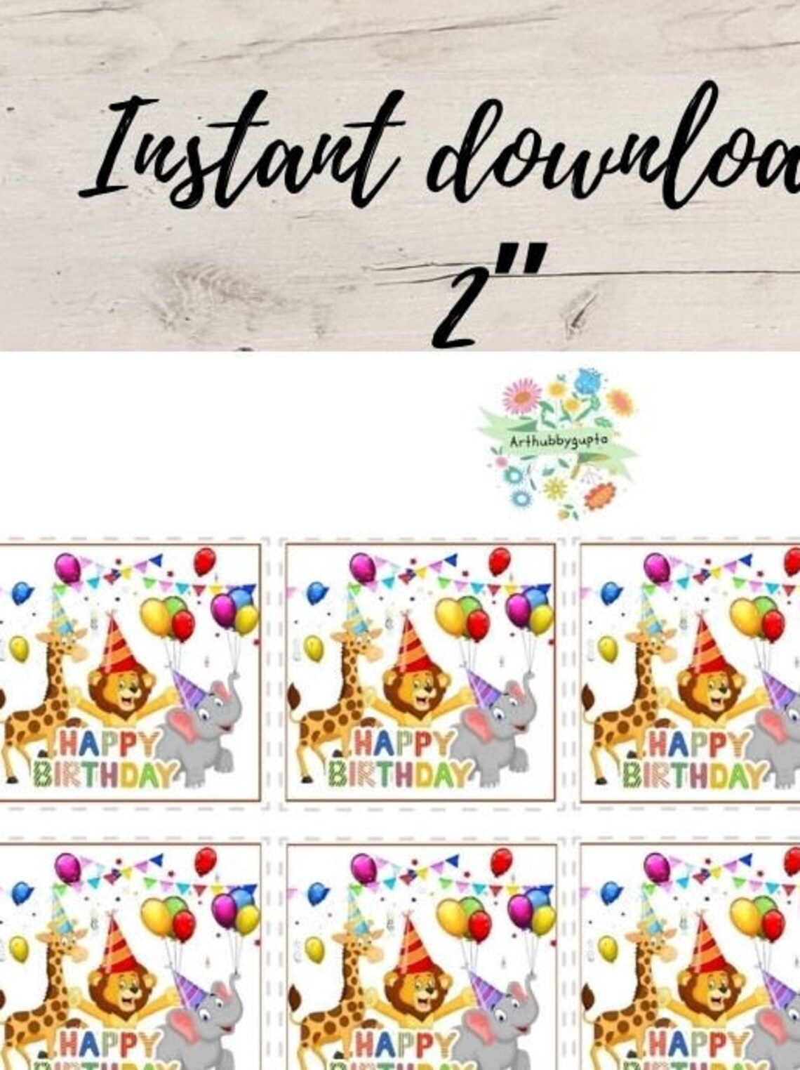 HBD Instant Download B-day Greeting Card Kids Birthday | Etsy