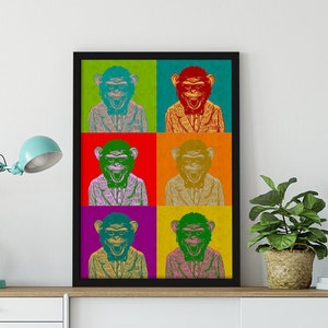 Monkey andy warhol - Etsy 日本