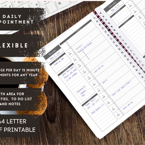 Daily Appointments Template Printable Appointment Sheet - Etsy