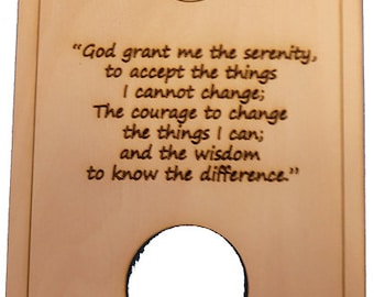 Recovery Coin Holder - AA, NA, etc. Serenity Prayer