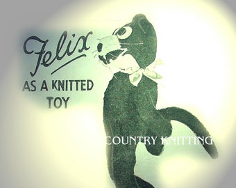 Felix the Cat vintage toy knitting pattern 1925