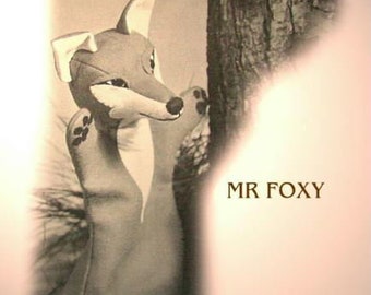 Vintage Glove Puppet FOX toy sewing pattern 1958