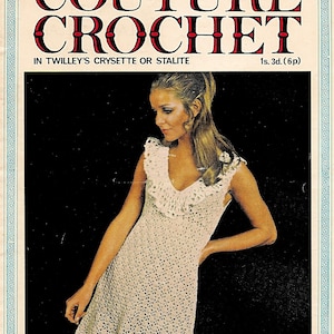 VINTAGE Crochet Dress Couture Crochet C80