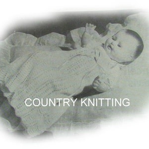 Modèle de tricot vintage pour poupée bébé 30 cm, 1938