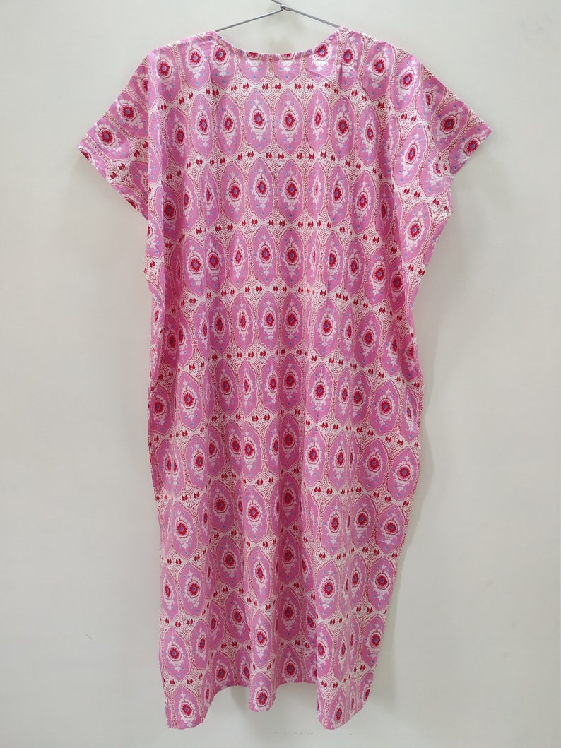 Pink Kaftan Elastic Waist Dress Birthing Gowns Luxury Lounge Wear Feeding Gowns Loose Maternity Gowns Gift Summer Party Dresses Gift for Her