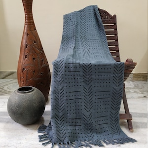 Turkish Throw Blanket,Bedspread,Sofa Blanket,Blankets and Throws,Beach Throw,Camp Blanket,Gray and Black Throws Mudcloth Bedding,Home Decor