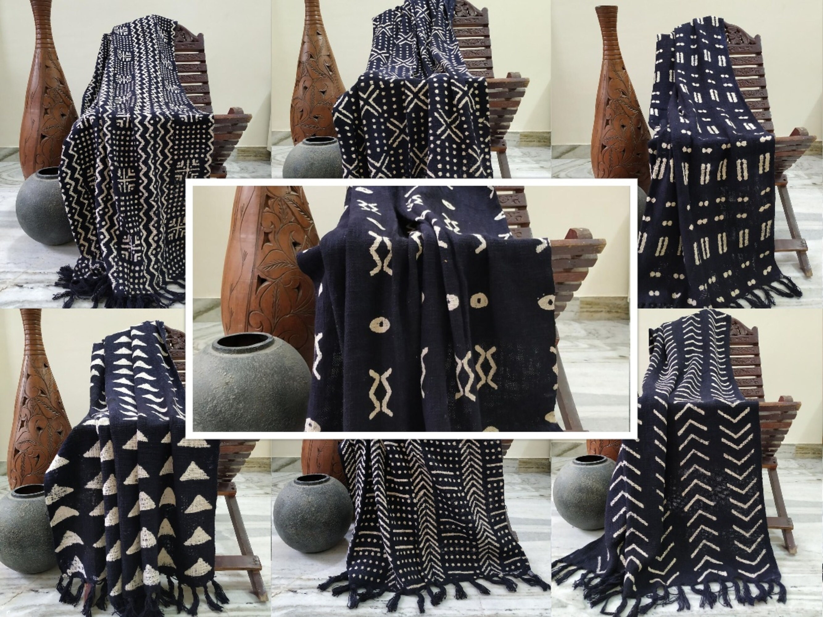 Boho Throw Blanket With Tassles for Sofas,beautiful Linen Cotton ...