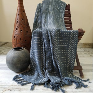 Gray Throw Blanket with Tassels 100% Cotton Blanket Couch Cover Turkish Blanket Bed Runner 120x170 Cm Home Decor Bohemian Throws Boho Throws