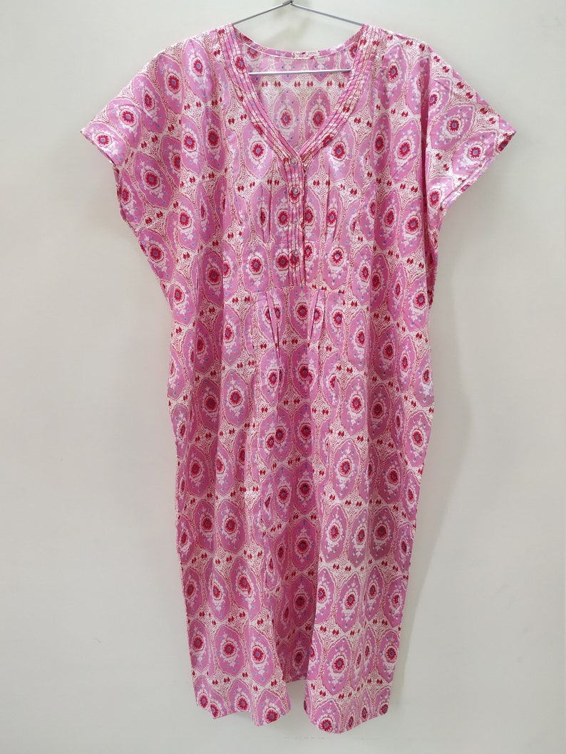 Pink Kaftan Elastic Waist Dress Birthing Gowns Luxury Lounge Wear Feeding Gowns Loose Maternity Gowns Gift Summer Party Dresses Gift for Her