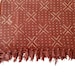 Rust Mudcloth, Cotton Woven Throw Blanket With Tassels, Bohemian Throw ...