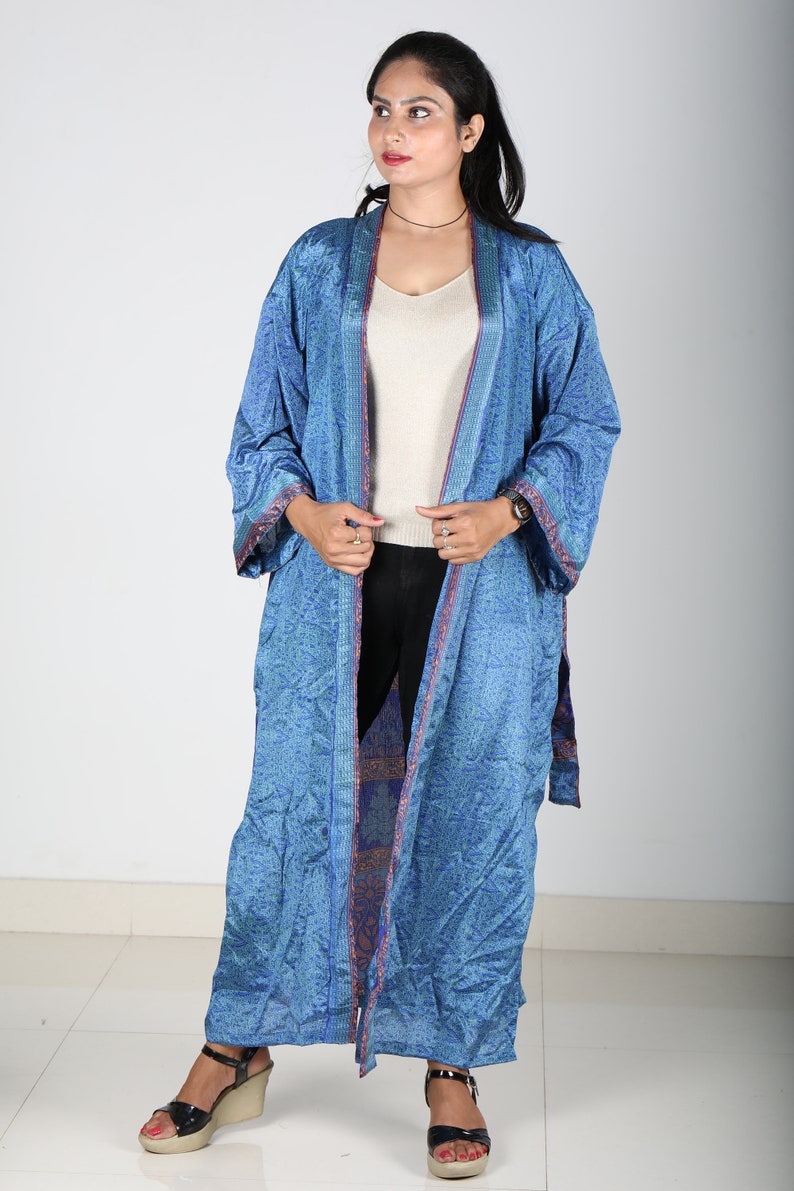 Vintage Saree Kimono for Womenboho Dressing Gownkimono - Etsy