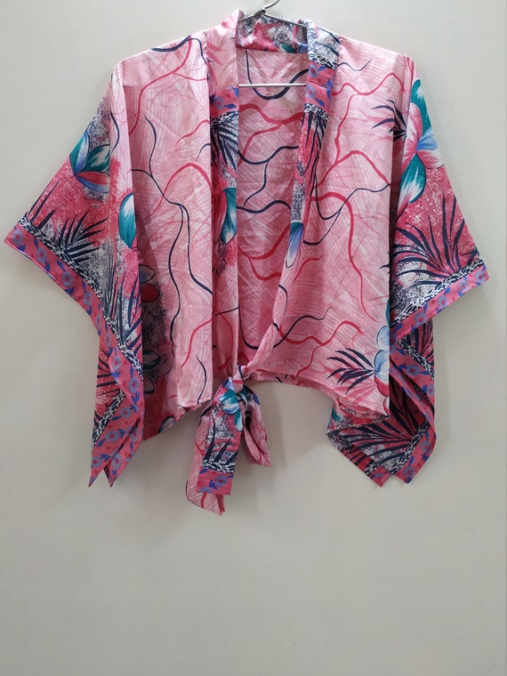 Short Kimono Cardigan Boho Beach Cover 