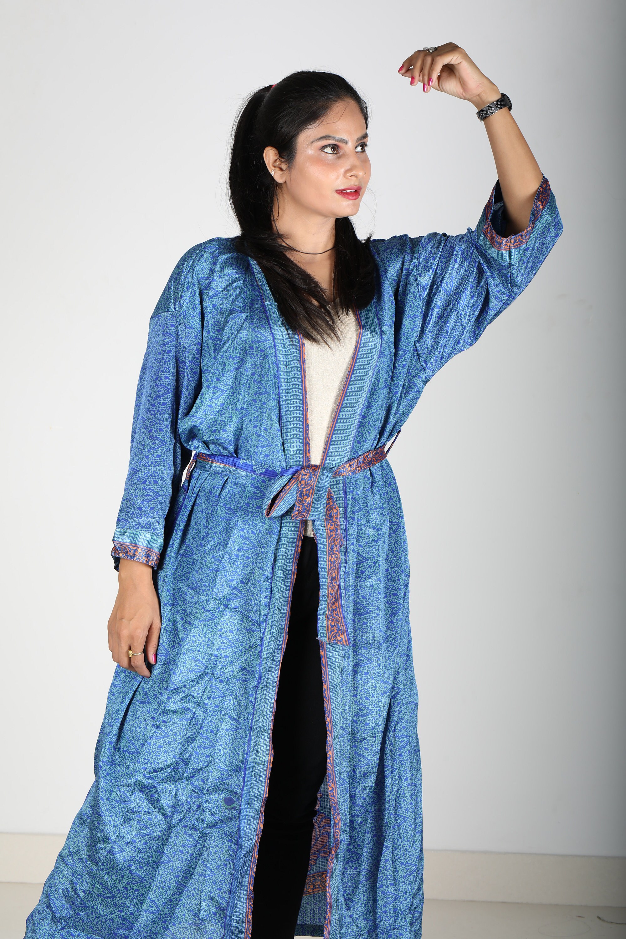 Vintage Saree Kimono for Womenboho Dressing Gownkimono - Etsy