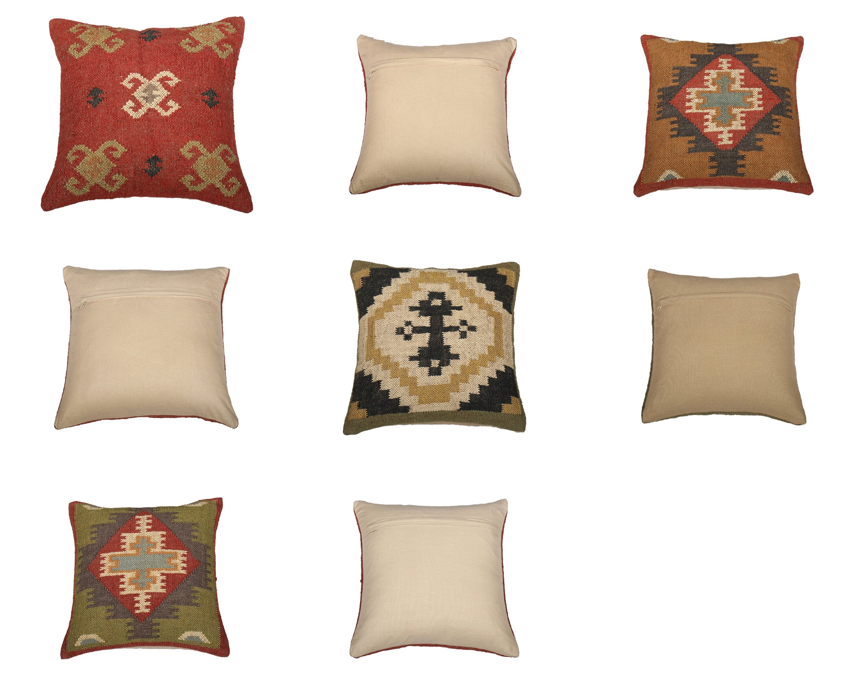 Set of 4 Kilim Pillow Cover Home Decor Handwoven Turkish Kilim Etsy