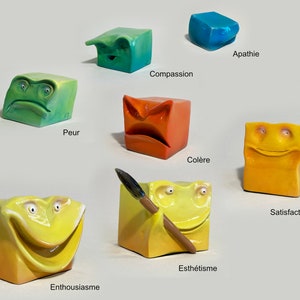 Compassion Cube Emotion Patina bronze or color image 3
