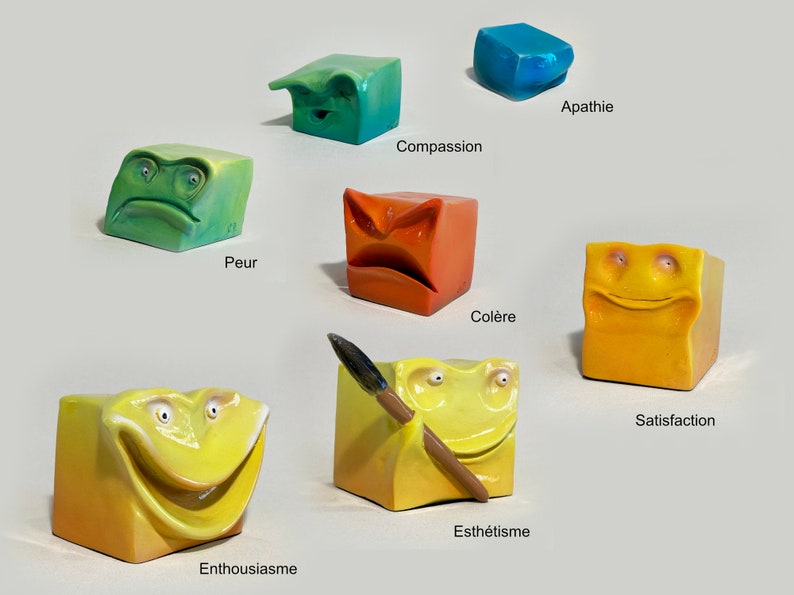 Compassion Cube Emotion Patina bronze or color image 3