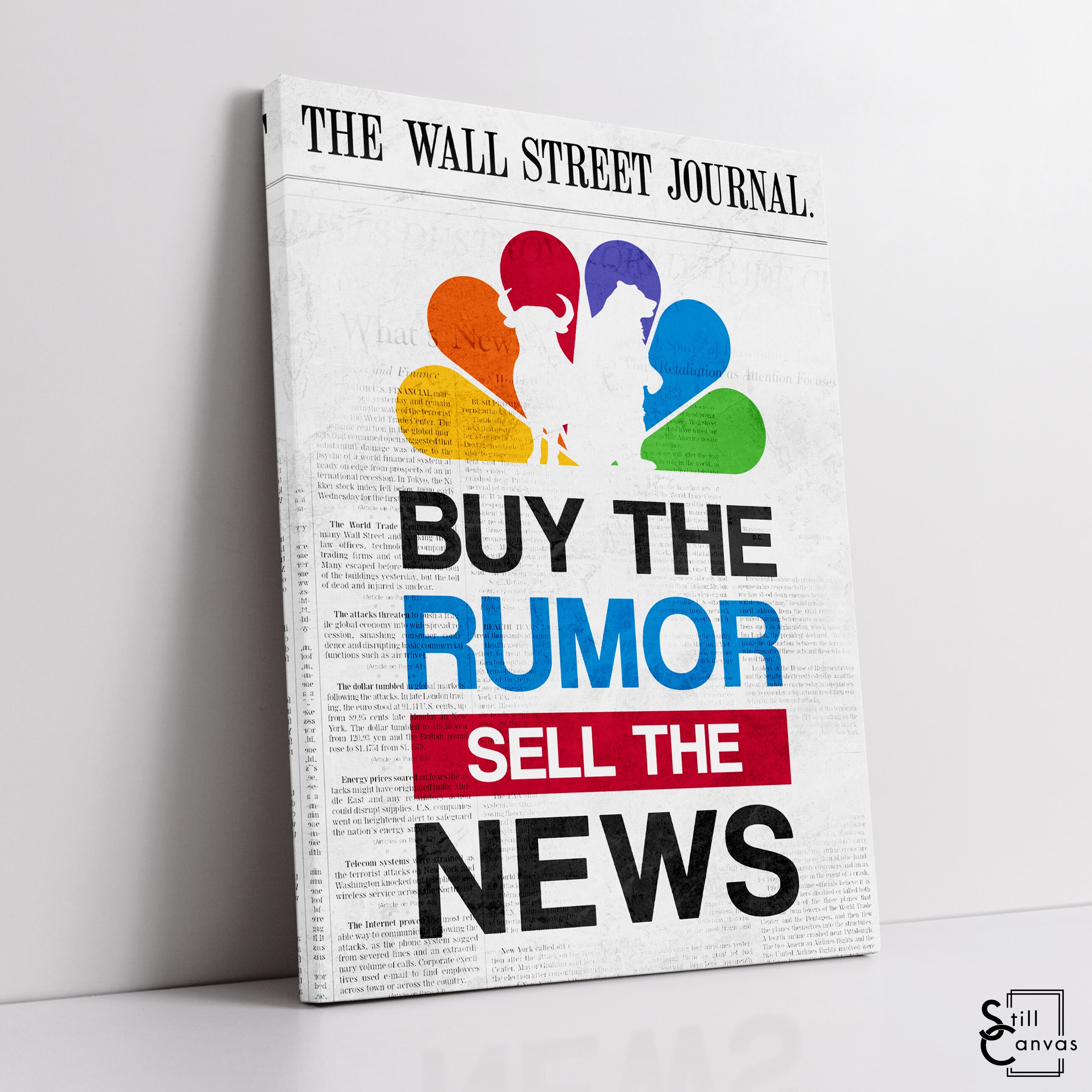 CREATIVE CANVAS ART buy the Rumor Sell the News Etsy UK