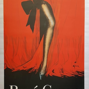 René Gruau Galerie Bartsch & Chariau Munich 1994 Vintage Poster 84 x 60 cm.