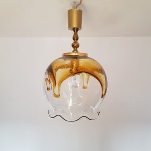 Pendant lamp in Toni Zuccheri style made of mouth-blown Murano glass, Germany 70s