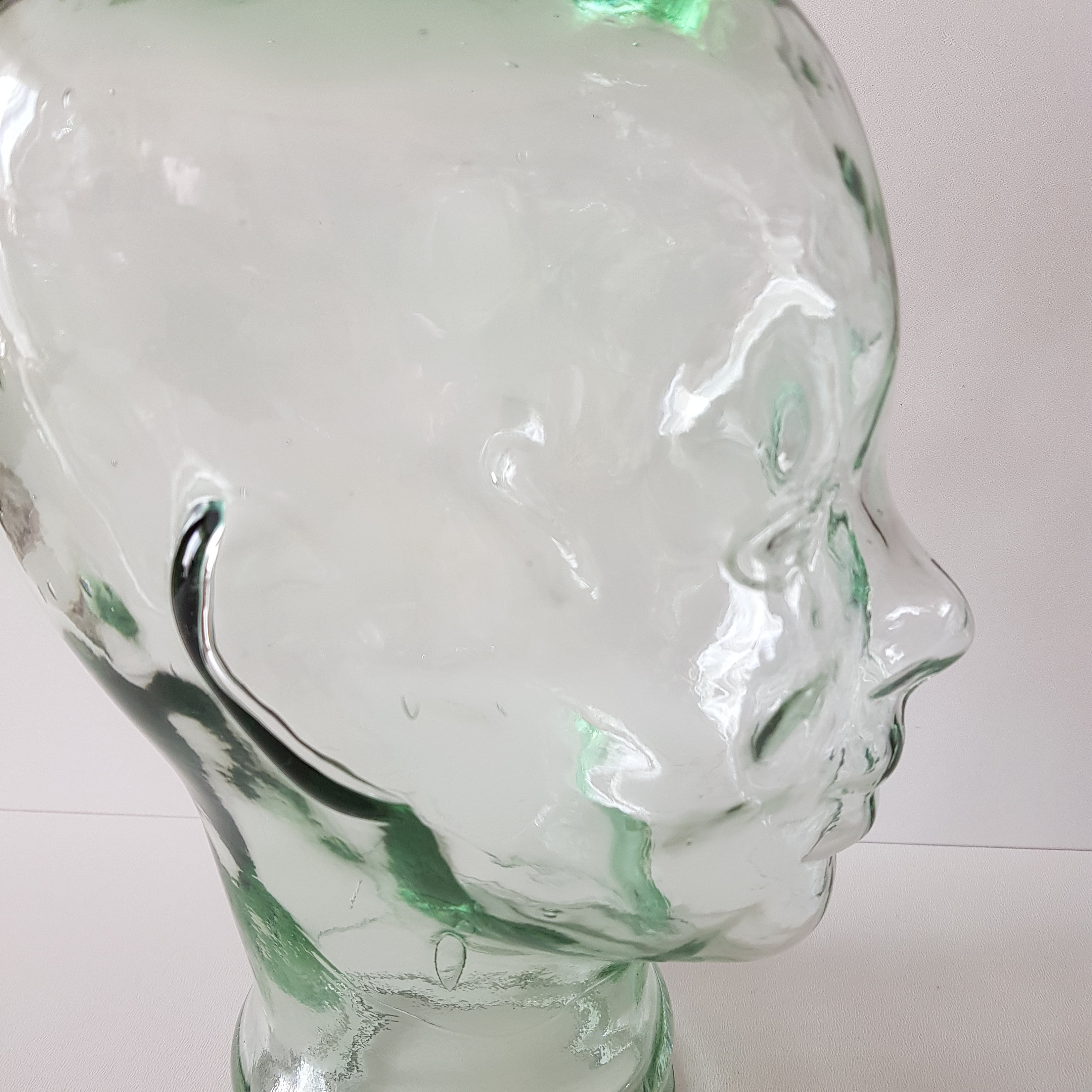Upcycled Thick Clear Glass Mannequin Head /Displays Vintage Glass Test  Tubes / Steampunk / Industrial/ Art