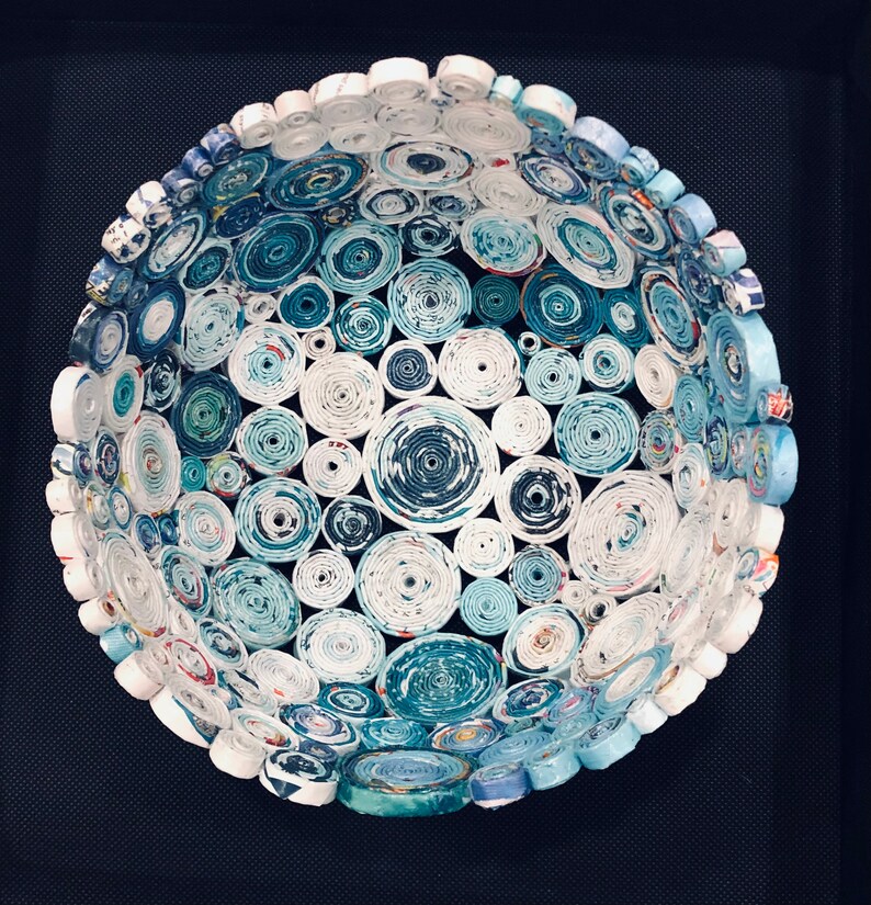 Recycled Coiled Rolled Paper Bowl 7D X 4H Etsy