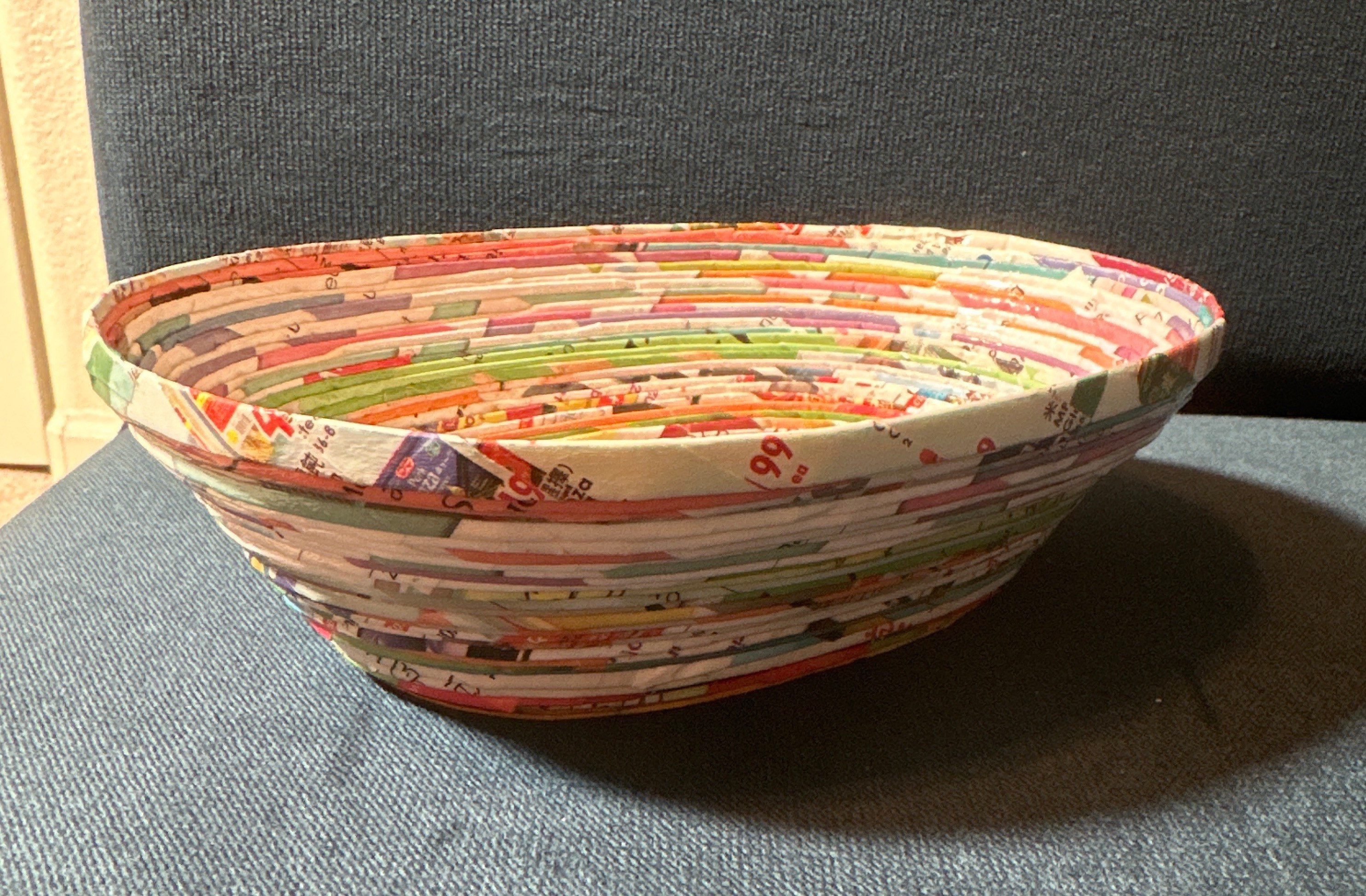 Upcycled Newspaper Magazine Paper Basket 6 Etsy