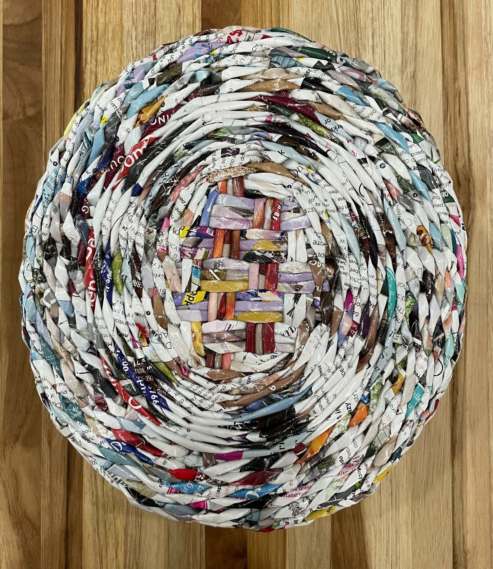 Newspaper Magazine Paper Woven Basket in Egg Shape, Egg Basket Etsy