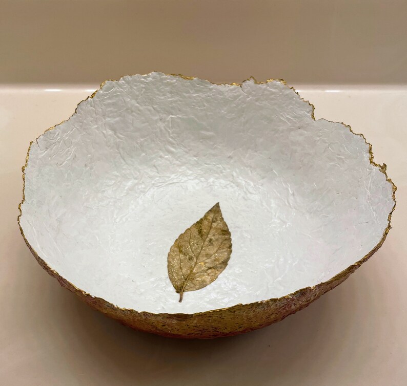 Large Size Paper Mache Pulp Bowl, Decorative Paper Recycled Bowl With