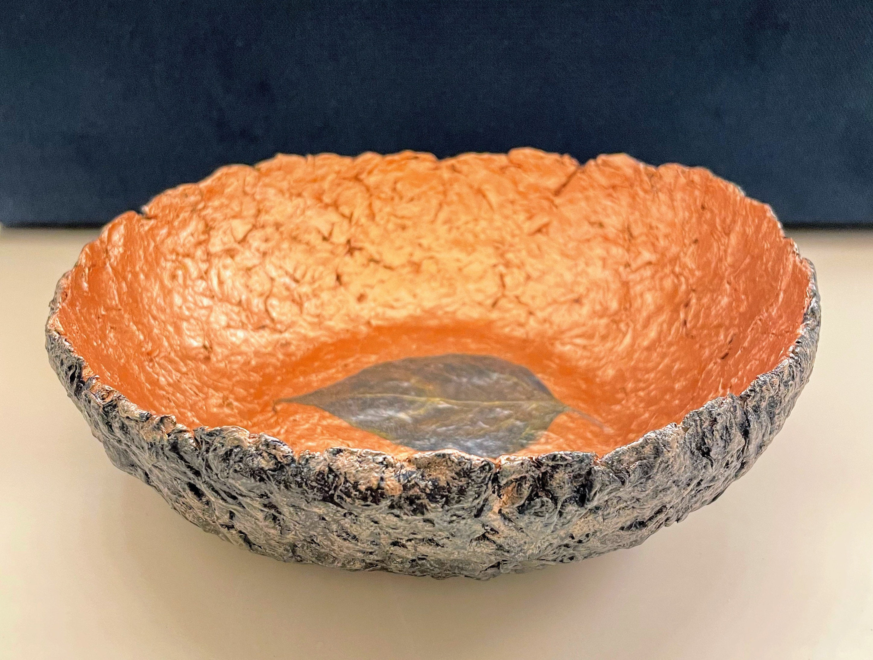 Medium Size Paper Mache Pulp Bowl Decorative Paper Recycled Etsy