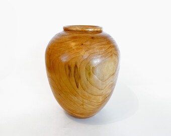 Hand turned juniper hollowform dry vase
