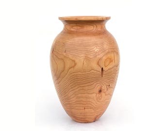 Handmade Cherry Wood Vase: USA Made