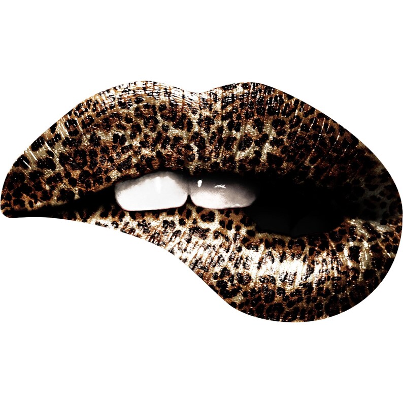 Dripping Lips for Leopard Animal Print Sublimation Design ...