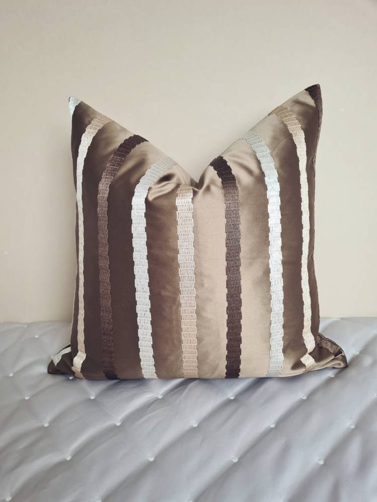 Satin Cushion Cover 45cmx45cm Decorative Cushion Cover Sofa Etsy