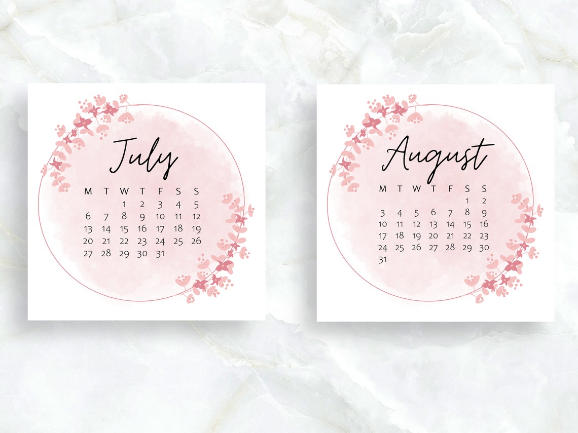 Calendar Planner Printable Monthly Cover Monthly Insert - Etsy