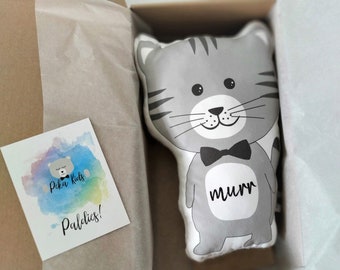 Custom cat pillow | Etsy Personalized cat pillow portait curled