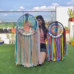 Pastel crochet dreamcatcher