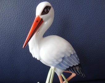 Rosenthal porcelain figure stork, F. Heidenreich