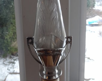 Antique WMF Art Nouveau vase, silver plated, original glass insert