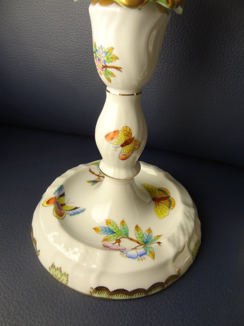 A Pair of Herend Porcelain Candlesticks Queen Victoria VBO Etsy