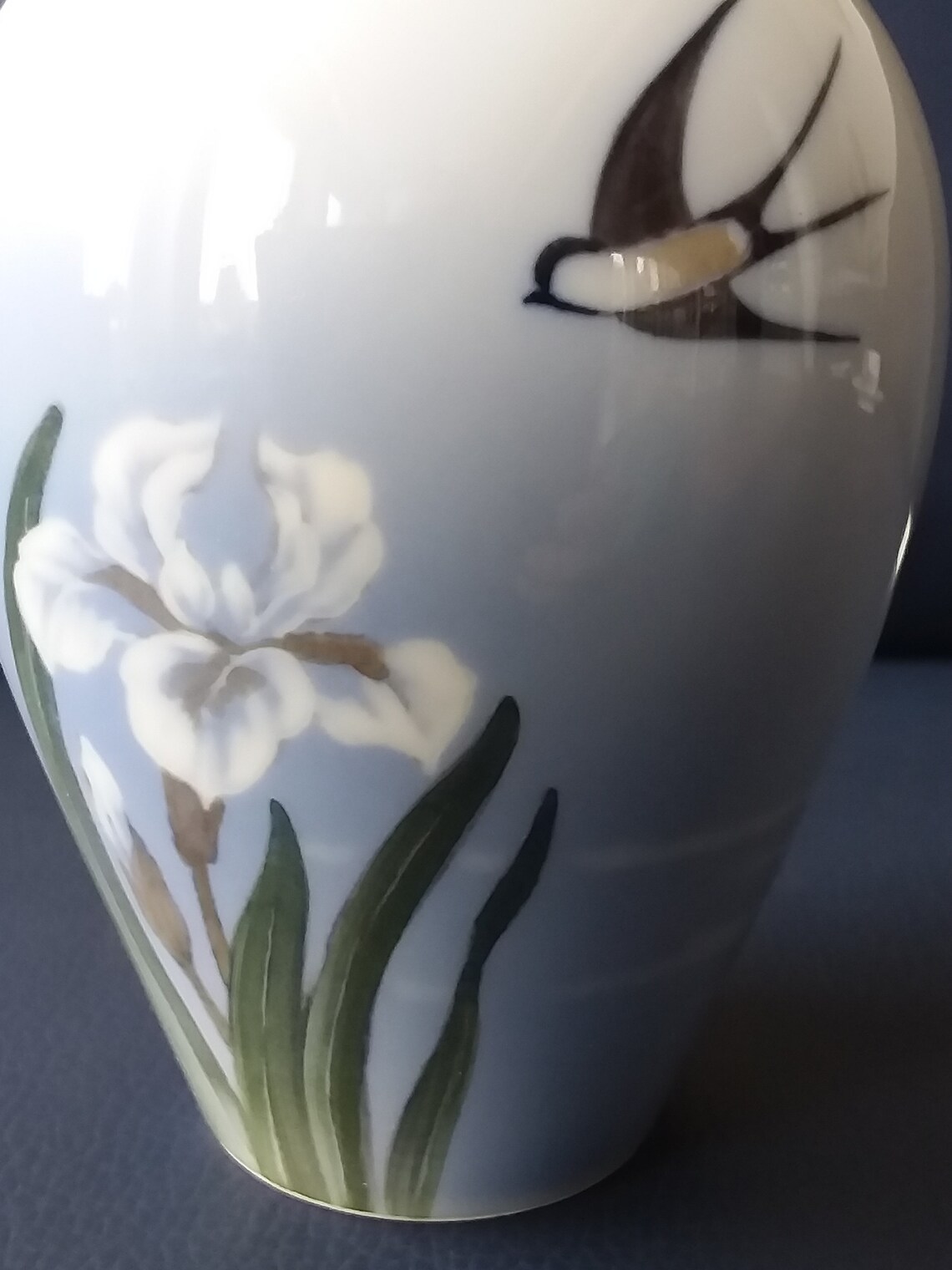 Royal Copenhagen Vase Swallow Iris 1st Choice Etsy
