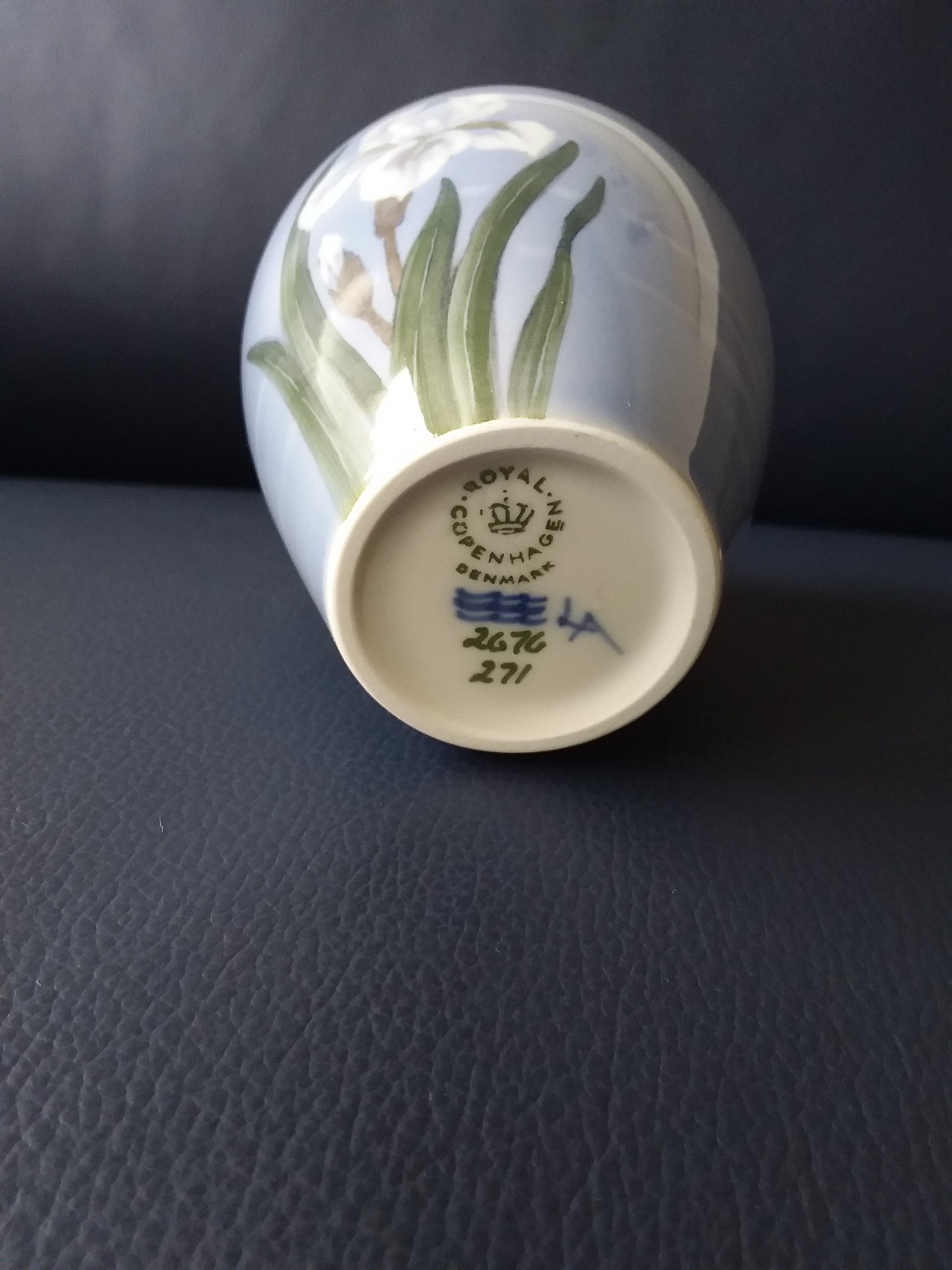 Royal Copenhagen Vase Swallow Iris 1st Choice Etsy