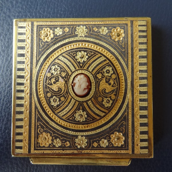 Vintage Powder Compact Box, Made in France