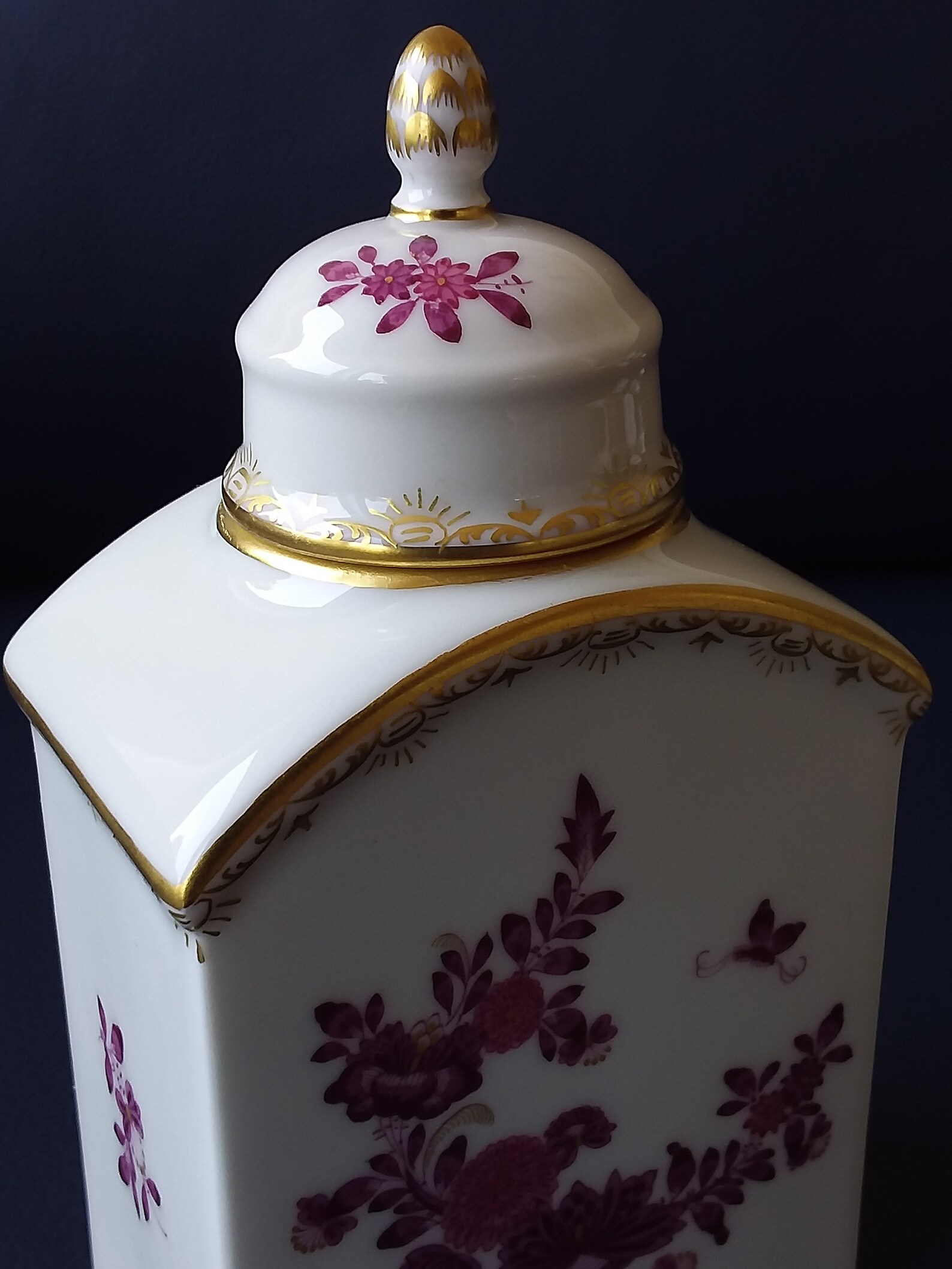Meissen porcelain tea can tea caddy Indian painting 1st Etsy