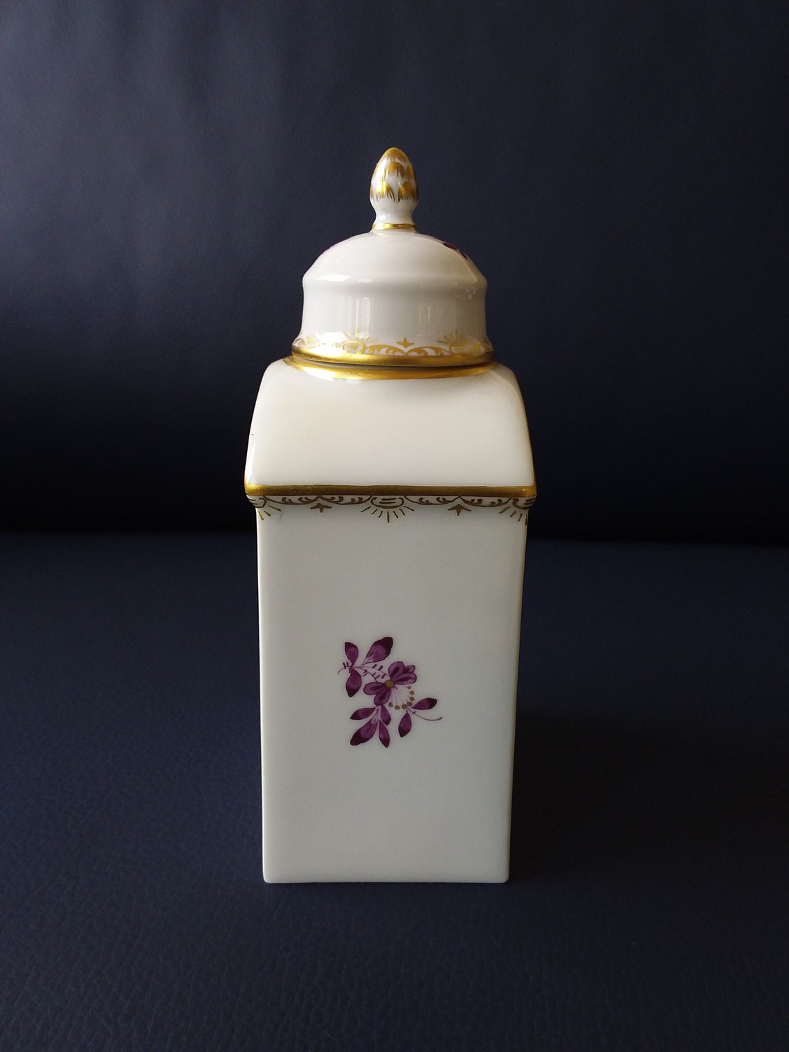 Meissen porcelain tea can tea caddy Indian painting 1st Etsy