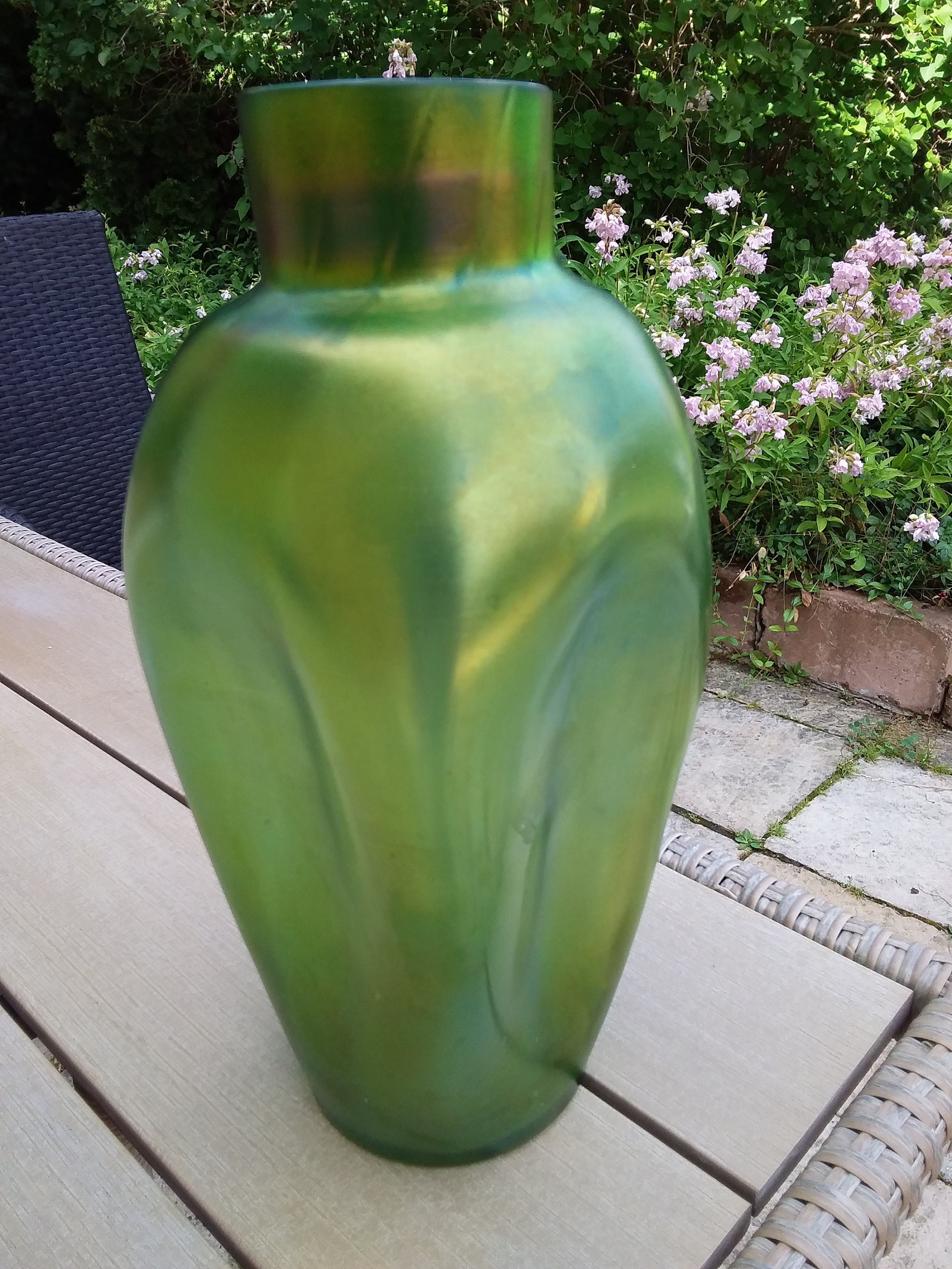 J. Loetz Witwe grosse antike Jugendstil Vase irisierend Etsy