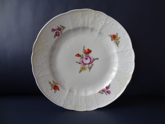 オールドマイセン 22金マルコリーニ花皿 オールドマイセン 22金